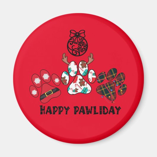 Prettig Poesfeest - Kerstvakantie Magneet (Voorkant)