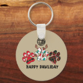 Prettig Poesfeest - Kerstvakantie Sleutelhanger (Voorkant)