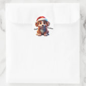Prettig Poesfeest Ronde Sticker (Tas)
