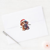 Prettig Poesfeest Ronde Sticker (Envelop)
