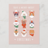 Prettig-Pret Kersthonden Feestdagenkaart (Voorkant)
