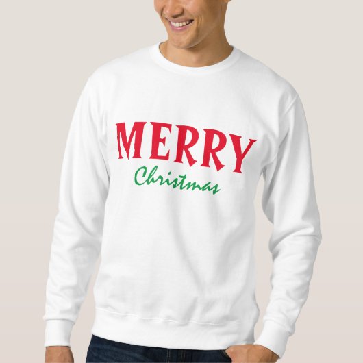 PRETTIG PRETTIG KERSTFEEST RODE GROENE TYPOGRAFIE TRUI (Voorkant)