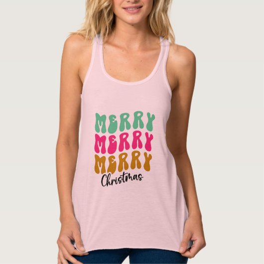 Prettig Prettig Prettig Kerstfeest  Tanktop (Voorkant)