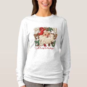Prettig Prettig Prettig Kerstmis– Nep-Borduurwerk T-shirt