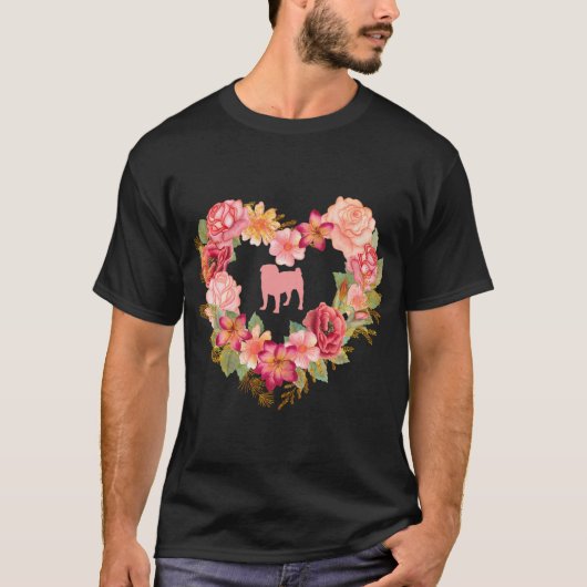 Prettig Pugmas: Kerst Pug T-shirt (Voorkant)