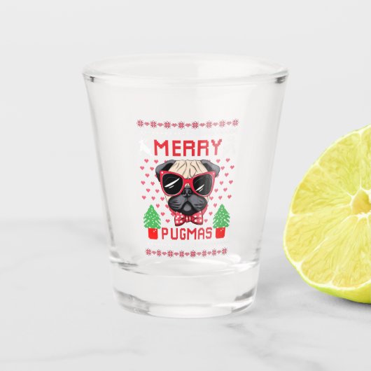 Prettig Pugmas! Shotglas Shot Glas (Voorkant)