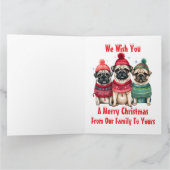 Prettig Pugmas van onze familie Kaart (Binnen)