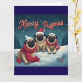 Prettig Pugmas van onze familie Kaart (Gele Bloem)