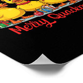 Prettig Quackmas Kerstmis Kerstman Hoed Rendier El Poster (Hoek)