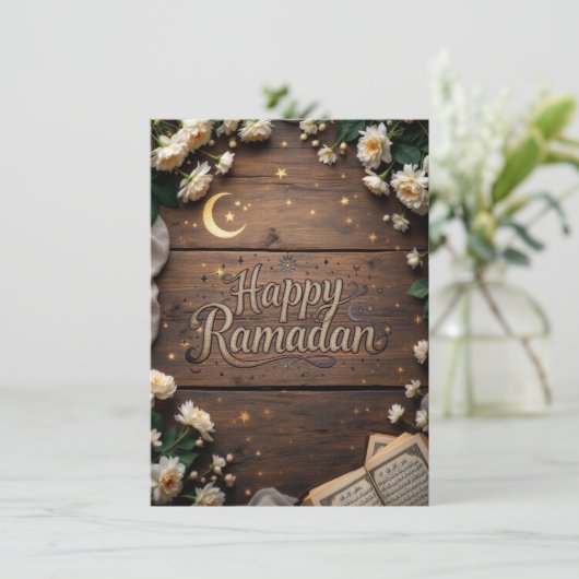Prettig Ramadan Feestdagenkaart (Staand voorkant)