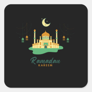 Prettig Ramadan Kareem en Eid Mubarak 2026 Vierkante Sticker