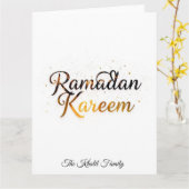 Prettig Ramadan Mubarak Ramadan Kareem Goud Moslim Kaart (Gele Bloem)