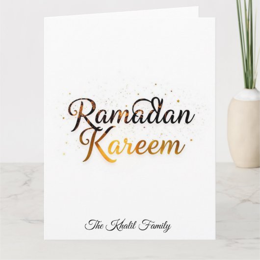Prettig Ramadan Mubarak Ramadan Kareem Goud Moslim Kaart (Voorkant)
