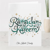 Prettig Ramadan Mubarak Ramadan Kareem Goud Moslim Kaart (Voorkant)