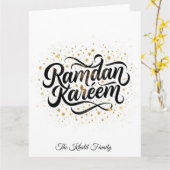 Prettig Ramadan Mubarak Ramadan Kareem Goud Moslim Kaart (Gele Bloem)