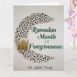 Prettig Ramadan Mubarak Ramadan Kareem Hilal Mosli Kaart