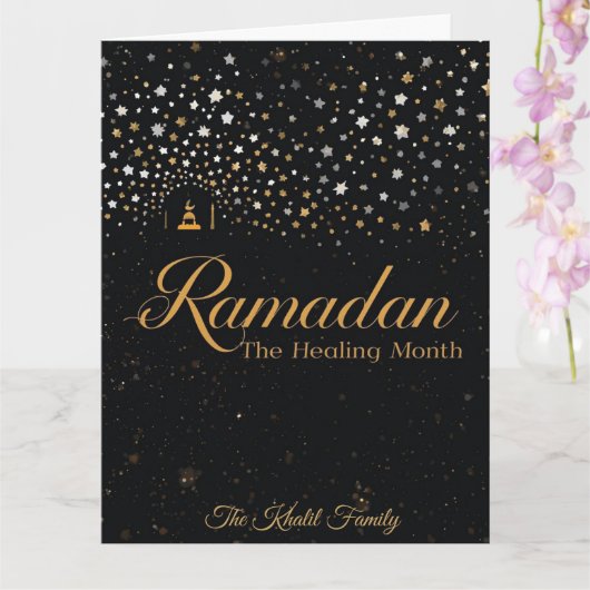 Prettig Ramadan Mubarak Ramadan Kareem Witte Mosli Kaart (Orchidee)