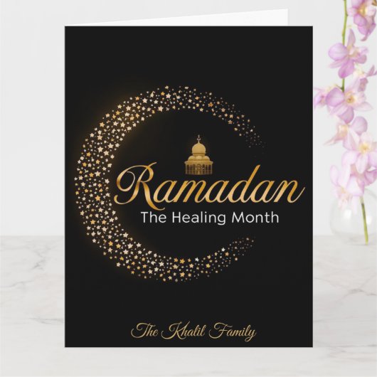 Prettig Ramadan Mubarak Ramadan Kareem Witte Mosli Kaart (Orchidee)