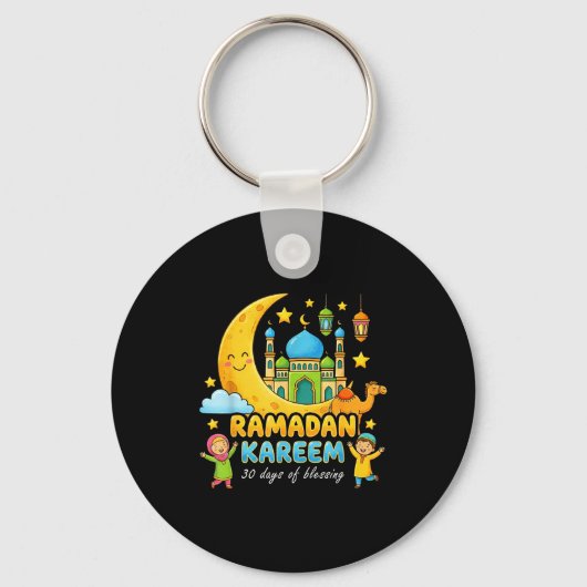 Prettig ramadan mubarak voor jongens jeugd ramadan sleutelhanger (Voorkant)