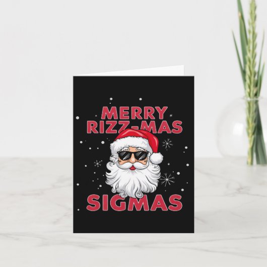 Prettig Rizz Feest Sigmas Kerstman Kerstmis Kaart (Voorkant)