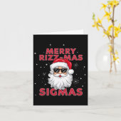 Prettig Rizz Feest Sigmas Kerstman Kerstmis Kaart (Gele Bloem)