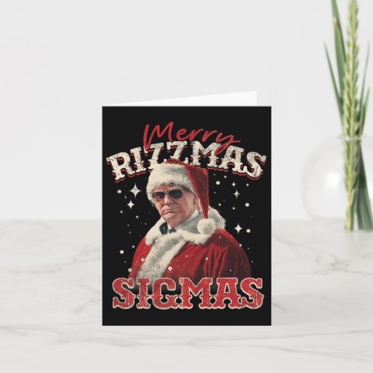 Prettig Rizz Kerst Sigmas- Gen Alpha Middelbare Sc Kaart (Voorkant)