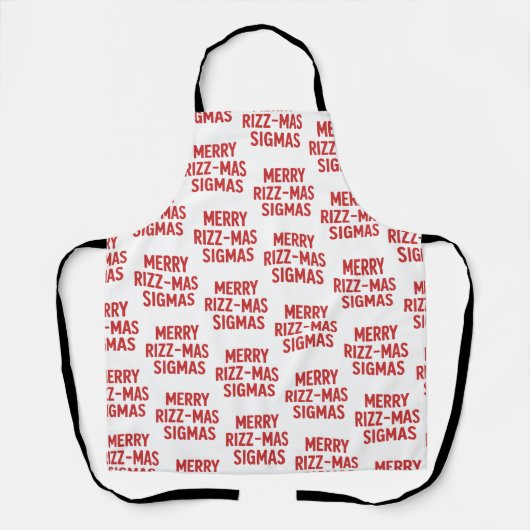 Prettig Rizz-Kerst Sigmas Snarky Kerst Grappig  Schort (Voorkant)