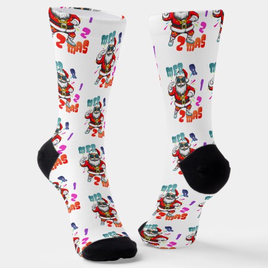 Prettig Rizz Kerstmis - Kerst Rizz grappige Kerstm Sokken (Gebogen)