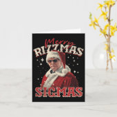 Prettig Rizz-mas Sigmas- Gen Alpha Middelbare Scho Kaart (Gele Bloem)