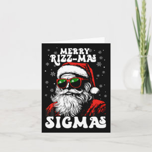 Prettig Rizz-mas Sigmas Grappige Gen Alpha Kerstma Kaart