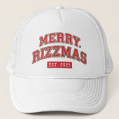 Prettig Rizzmas Atletiek Sporten Grappig Kerstmis  Trucker Pet (Voorkant)