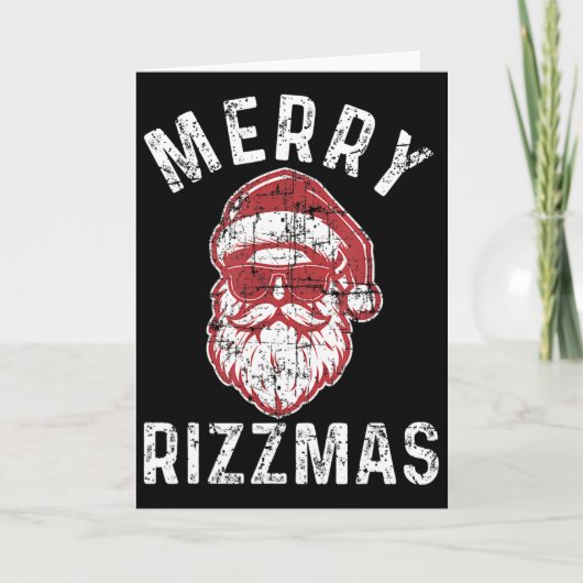 Prettig Rizzmas Feestelijke Kerstman Rizz Het Seiz Kaart (Voorkant)