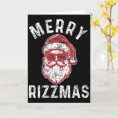 Prettig Rizzmas Grappige Kerstman Rizz Het Seizoen Kaart (Gele Bloem)