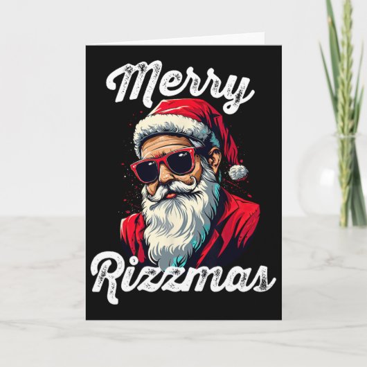 Prettig Rizzmas Grappige Kerstman Witte Olifant Ca Kaart (Voorkant)