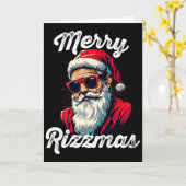Prettig Rizzmas Grappige Kerstman Witte Olifant Ca Kaart (Gele Bloem)