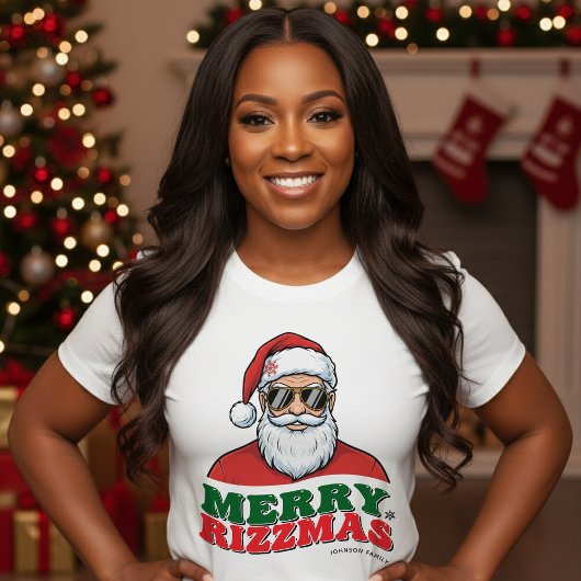 Prettig Rizzmas Retro Kerstman Grappige Kerst T-shirt