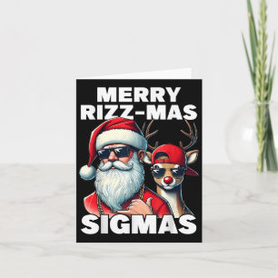 Prettig Rizzmas Sigmas Gen Alpha Grappig Kerstmis  Kaart