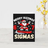 Prettig Rizzmas Sigmas Kerstman 67 Zes Zeven  Kaart (Gele Bloem)