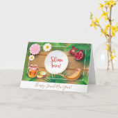 Prettig Rosj Hasjana Joods Nieuwjaar Groet Kaart (Gele Bloem)
