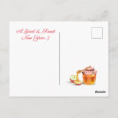 Prettig Rosj Hasjana Joods Nieuwjaar Honing & Appe Briefkaart (Achterkant)
