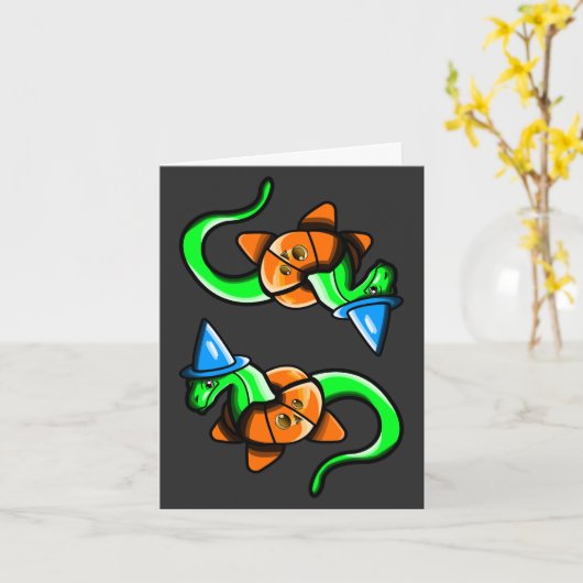 Prettig Samhain!! Kaart (Gele Bloem)