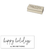 Prettig Schrift Prettige Feestdagen Gepersonalisee Rubberstempel (Gestempeld)