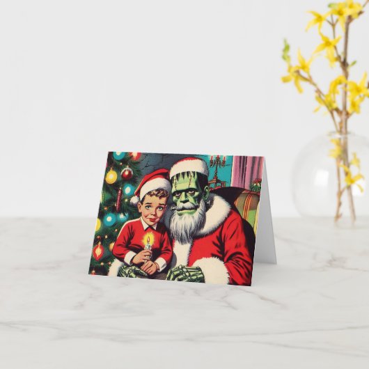 Prettig Schrikkelig Kerst Kaart (Gele Bloem)