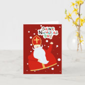 Prettig Sinterklaasfeest Kaart (Gele Bloem)