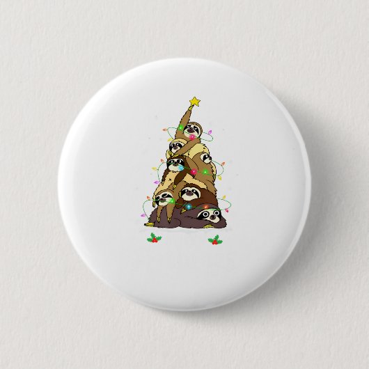 Prettig SloomKerstmis Cute Kerst Sloom Kerstman Ho Ronde Button 5,7 Cm (Voorkant)