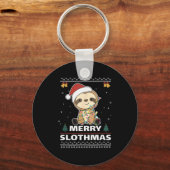 Prettig SloomKerstmis Grappige Sloom Kerstmis Pun Sleutelhanger (Voorkant)