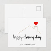 Prettig slotdag Real Estate Hart Briefkaart (Voorkant / Achterkant)