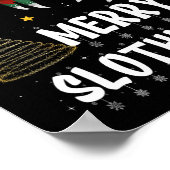 Prettig Slothkerstfeest Kerstmis Pyjama Voor Sloth Poster (Hoek)