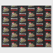Prettig Slothkerstmis Patroon Grappig Kerst Inpakp Cadeaupapier (Vlak)