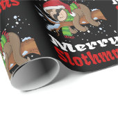 Prettig Slothkerstmis Patroon Grappig Kerst Inpakp Cadeaupapier (Rol Hoek)